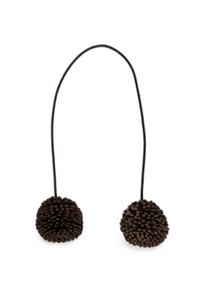 DRAGON DIFFUSION pom-pom leather charm - Brown