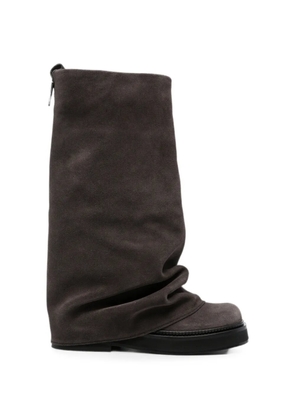 The Attico slouchy suede boots - Grey
