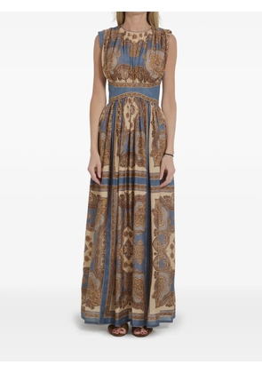 ZIMMERMANN Mahon paisley-print maxi dress - Blue