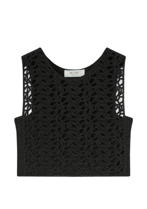 RETORI knot-embroidered crop top - Black