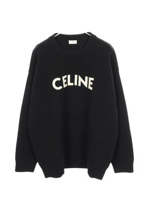 Celine Pre-Owned 2010s logo-print sweater - Black