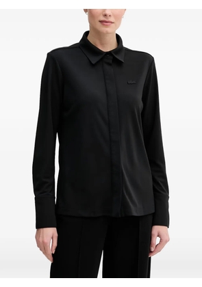 Lacoste logo-patch long-sleeve shirt - Black