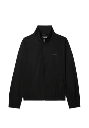 Calvin Klein logo-print zip-up jacket - Black