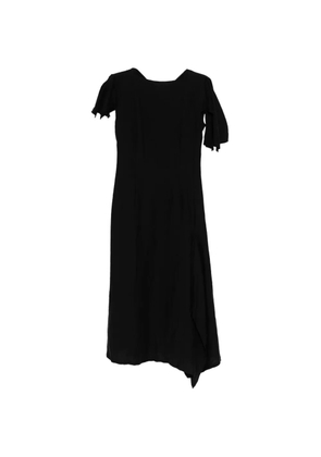 Yohji Yamamoto backside slit flat dress - Black