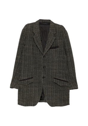Yohji Yamamoto herringbone-pattern blazer - Grey