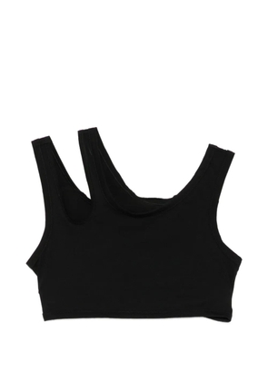 Yohji Yamamoto cut-out cropped top - Black