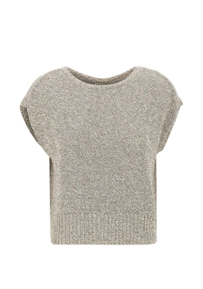 Kangra sequin-embellished open-back sweater - Neutrals