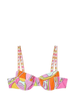 PUCCI Orchidee-print cotton-terry top - Pink