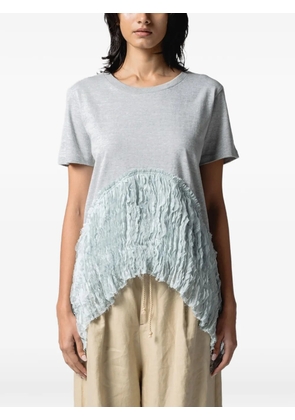 Muller Of Yoshiokubo ruffled asymmetric T-shirt - Blue