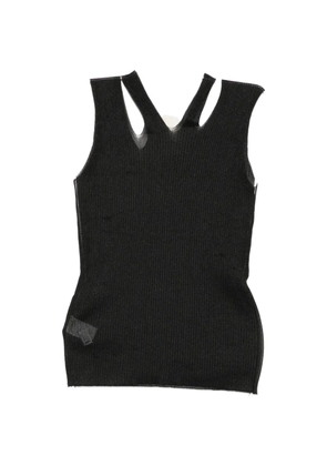Yohji Yamamoto 12G 3*3 ribbed sweater - Black