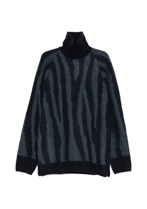 Yohji Yamamoto 7G striped sweater - Black