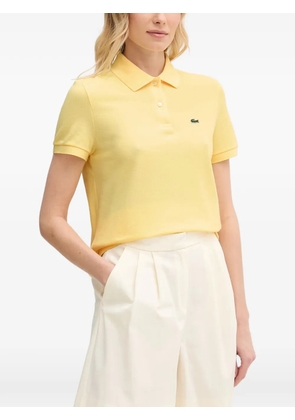 Lacoste logo-patch piqué polo shirt - Yellow