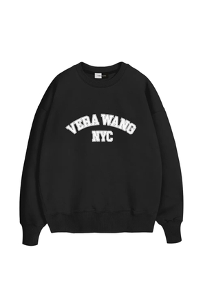 Vera Wang College crew-neck cotton sweatshirt - Black