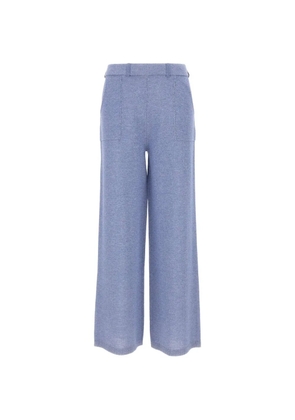 Kangra ribbed-knit palazzo pants - Blue