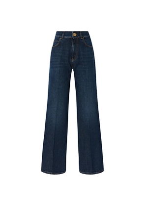 PINKO pressed-crease wide-leg jeans - Blue