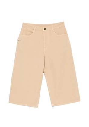 LEMAIRE wide-leg denim shorts - Neutrals