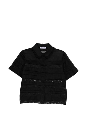 Dice Kayek voile lace paneled shirt - Black
