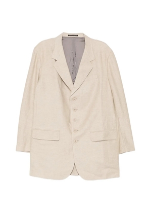 Yohji Yamamoto single-breasted blazer - Neutrals