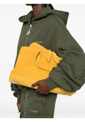 The Attico medium La Passeggiata suede geometric-frame tote bag - Yellow