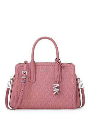 Michael Kors logo-print calf leather-trim tote bag - Pink