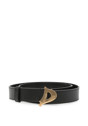 DONDUP logo-plaque leather belt - Black