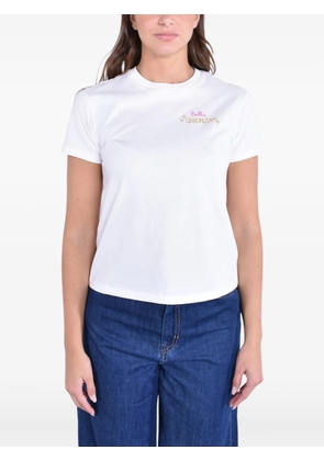 MC2 Saint Barth embroidered-logo cotton T-shirt - White