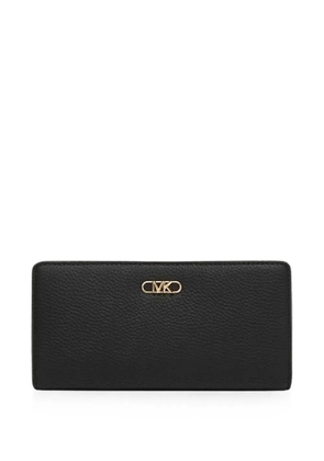 Michael Kors grained-leather snap-fastening wallet - Black