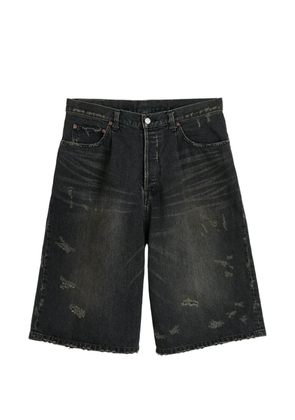 ssstein distressed-effect shorts - Black