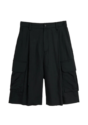 ssstein button-fastening cargo shorts - Black