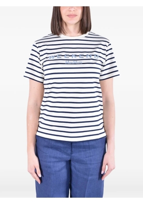 Weekend Max Mara Wkdbora embroidered stripe T-shirt - White