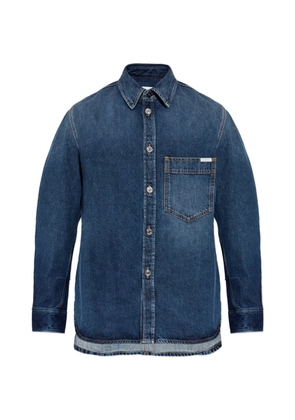 Givenchy logo-patch denim shirt - Blue