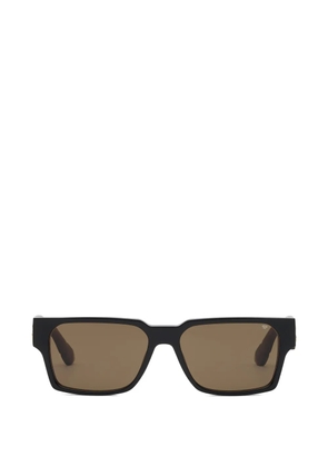 Philipp Plein Eyewear logo-plaque rectangle-frame sunglasses - Black