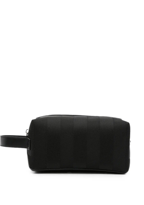 FENDI logo-plaque wash bag - Black