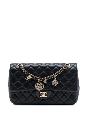 CHANEL Pre-Owned 2014 Medium Classic Lambskin Valentines Heart Charms Single Flap shoulder bag - Black
