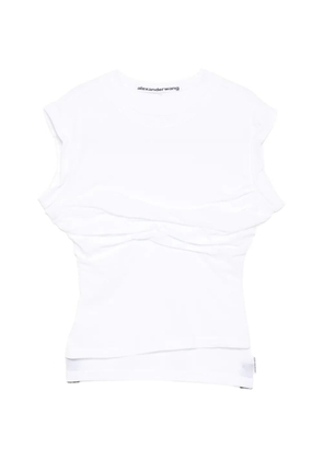 Alexander Wang twist-bust layered tank - White