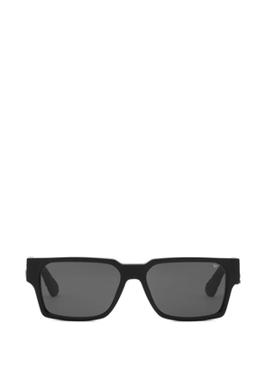 Philipp Plein Eyewear logo-plaque rectangle-frame sunglasses - Black
