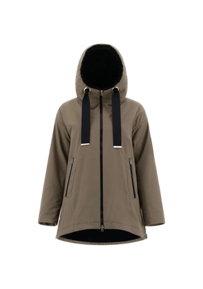 Herno A-line hooded jacket - Brown