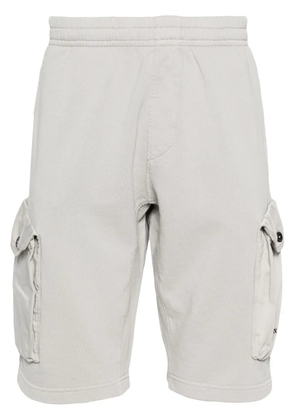 C.P. Company logo-embroidered cotton track shorts - Grey