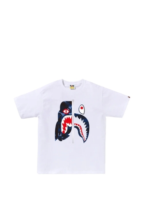 A BATHING APE® Color Camo Tiger Shark T-shirt - White