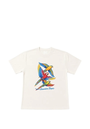 Melt parrot-print T-shirt - Neutrals
