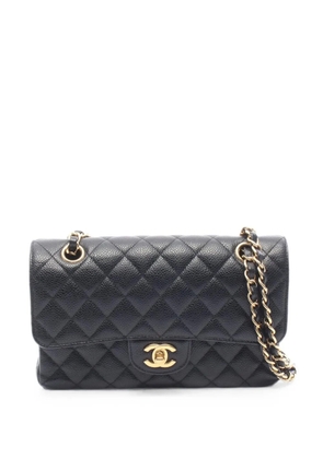 CHANEL Pre-Owned 2019 Matelassé double flap shoulder bag - Black