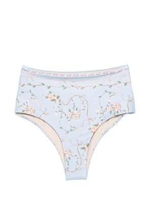 Agua By Agua Bendita Magenta Navegante floral-print bikini bottoms - Blue