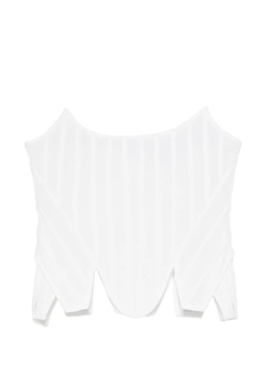 Giuseppe Di Morabito asymmetric-hem corset top - White