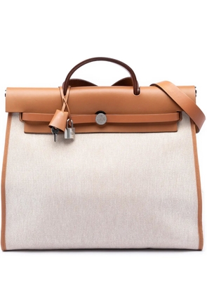 Hermès Pre-Owned 2012 Toile Herbag Zip 39 satchel - Neutrals