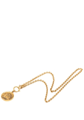 CHANEL Pre-Owned 1970-1980 Gold Plated 31 Rue Cambon Medallion Pendant Necklace costume necklace