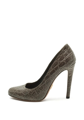 Prada Pre-Owned croc-embossed pumps - Brown