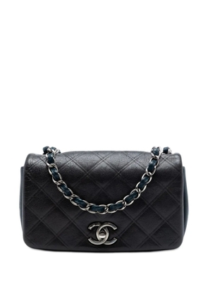 CHANEL Pre-Owned 2013-2014 Small Diamond Embossed Calfskin New Chic Flap shoulder bag - Grey