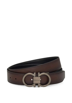 Ferragamo reversible and adjustable Gancini belt - Brown