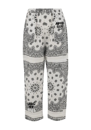 Après Surf bandana-pattern trousers - White