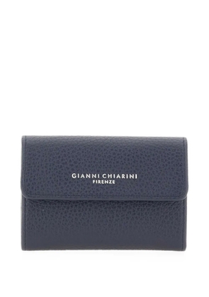 GIANNI CHIARINI Dollaro hammered leather wallet - Blue
